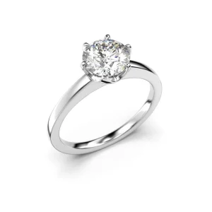 Adele 1,00ct H/Si1 timanttisormus 14K valkokulta 14-651-100-VK