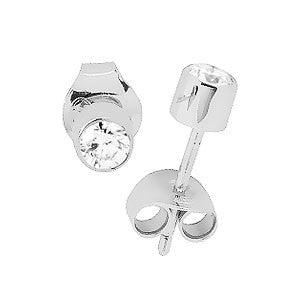 Sandberg Poutapilvi - valkokultaiset timanttikorvakorut E-173W-025