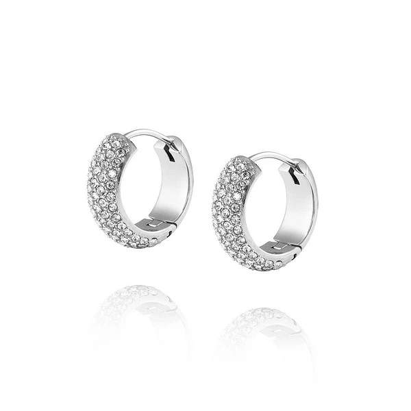 Mockberg Amour Silver hoops medium MO690