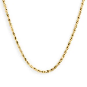 Mockberg Bold Rope Chain Gold Necklace MB1998