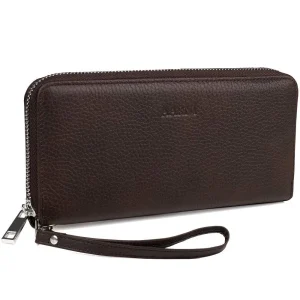 Aarni - Clutch-lompakko (Tummanruskea - hopea)