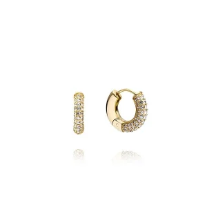 Mockberg Pavé everyday medium gold hoops korvakorut MB0192
