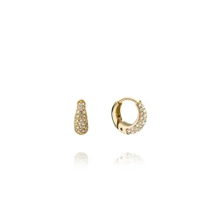 Mockberg Pavé Precious Mini Gold Hoops MB0193