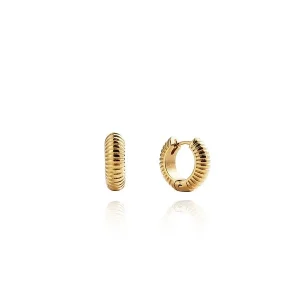 Mockberg Ribbed Hoops gold korvakorut MO228