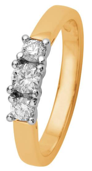 Margit timanttisormus 0,14ct+ 2x0,09ct
