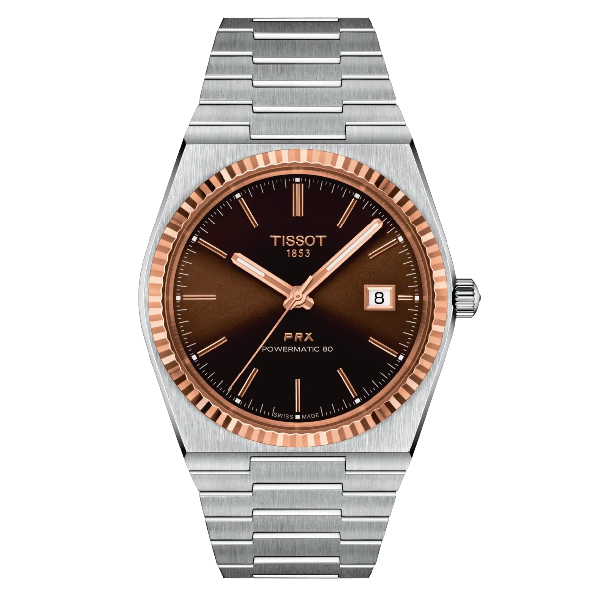 Tissot PRX Powermatic 80 Steel & 18K Gold Bezel - miesten rannekello T9314074129100 - Image 2
