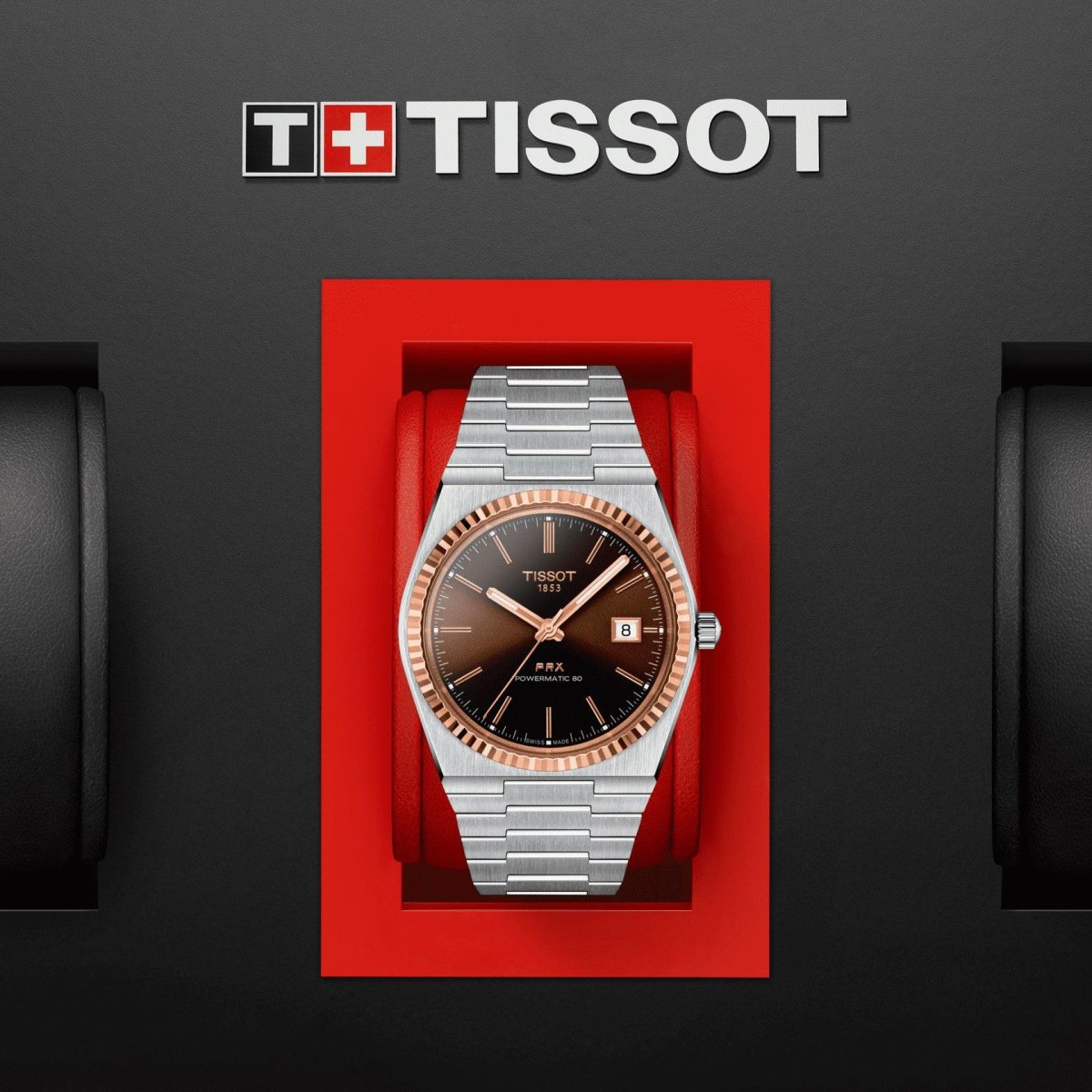 Tissot PRX Powermatic 80 Steel & 18K Gold Bezel - miesten rannekello T9314074129100 - Image 9