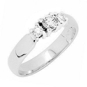 Sandberg V-33W Aamukaste III timanttisormus 0,34ct valkokulta