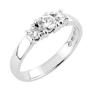 Sandberg V-133W Timanttisormus Aamukaste 3 Yhteensä : 0,41ct W/Vs